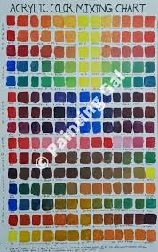 Acrylic Paint Color Mixing Chart With