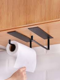 1pc Black Wall Mounted Paper Towel