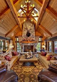 rustic cabin style living rooms