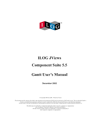 Ilog Jviews Component Suite 5 5 Gantt User S Manual
