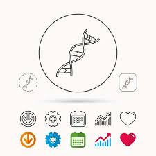 Dna Icon Genetic Evolution Structure Sign Biology Science Symbol