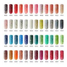 R S Nail Glitter Color Chart Gel Nail Designs Gel Nails