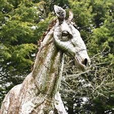 Standing Iron Horse Garden Sculpture