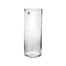 Glass Cylinder Vase Clear 15dx40cmh