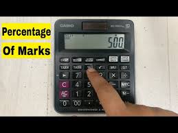 find percene of marks on calculator