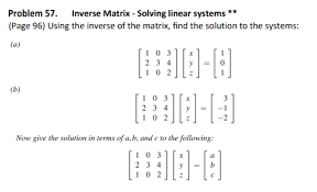 Solved Problem 57 Inverse Matrix