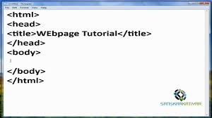 How To Make An Simple Blank Html Webpage With Notepad Lesson 1