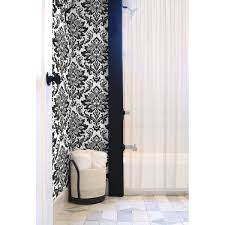 Nextwall Black And White Damask Vinyl