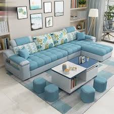 designer sofa set 106 inch blue white