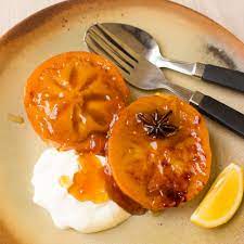 honey baked persimmons with vanilla and