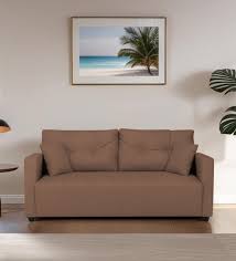 Buy Topaz Fabric 3 Seater Sofa In Husk