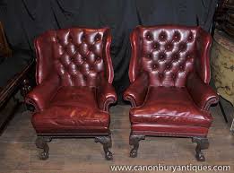Select from premium victorian chair of the highest quality. Pair Victorian Leather Chesterfield Arm Chairs Wingback Sofa Armchairs
