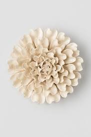White Ceramic Wall Decor Flower