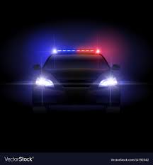 Sheriff Police Car At Night With Flashing Light