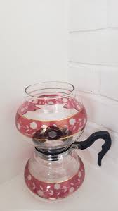 Vacuum Coffee Pot Glass Red Stripe