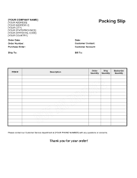 Packing Slip Template Word Pdf By Business In A Box