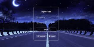 transpa login form with html and