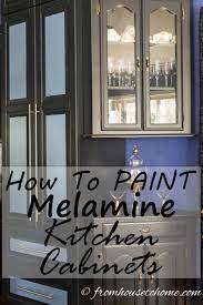 how to paint melamine kitchen cabinets
