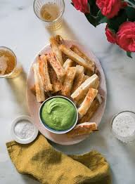 yucca fries yuca frita con aji verde