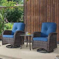 Belord Patio Wicker Chairs Swivel