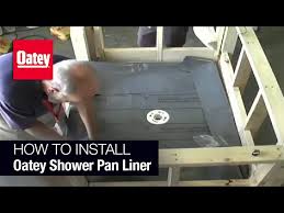 how to install oatey shower pan liner