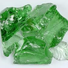 Crystal Green Colored Fire Glass