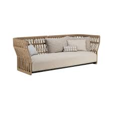 Style Wood Color Rattan Outdoor Sofa