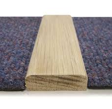 solid oak carpet threshold flat strip