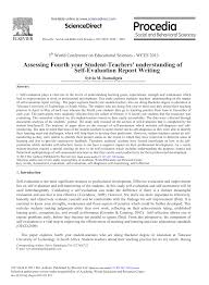pdf assessing fourth year student teachers understanding of self pdf assessing fourth year student teachers understanding of self evaluation report writing