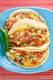 breakfast tacos with potatoes eggs and