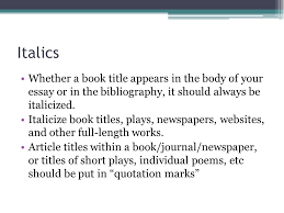 APA Style   Citation Styles   LibGuides at The Chinese University     essay title in quotes or italics