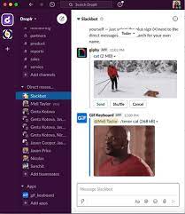 how to add and send gifs on slack