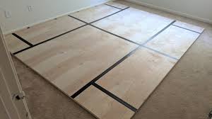 how to set up a dance floor on carpet
