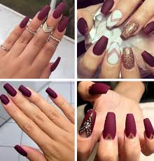 Burgundy flower nail art, red flower nail tutorial with. Burgundy Nails 45 Nail Designs For Different Shapes Shopping Ideas