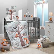animals mint gray crib bedding set