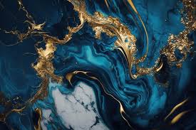 a blue marble wallpaper that says gold