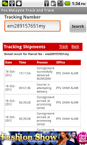 For tracking pos malaysia, enter the tracking number and click track! Amazon Com Pos Malaysia Track And Trace Appstore For Android