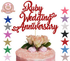 Consider having table decorations comprising both gladioli and nasturtium, accompanied by a music playlist of songs that were popular the year you exchanged your vows. Ruby Anniversary Cake For Sale Ebay