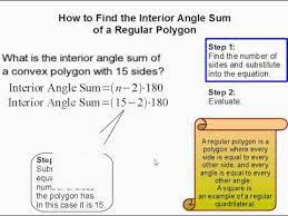 interior angles of a regular polygon