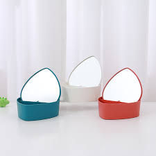 heart shaped makeup mirror with storage