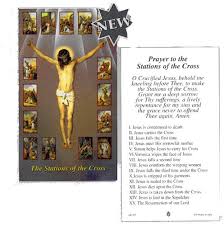 holy stations of the cross prayer cards