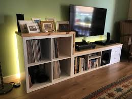 tv unit and vinyl record storage in one