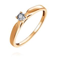 Купить кольцо из красного золота 585 пробы с бриллиантом в Москве в  интернет-магазине, цена от 24990, артикул 1411313-А50ДЛ2-41