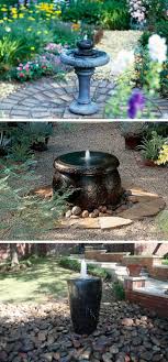 diy garden fountain landscaping ideas