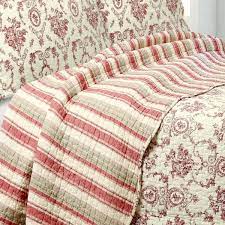 red tan cotton king quilt bedding set