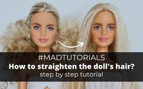 how to straighten the doll s hair