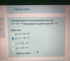 my choice find the equation of the line