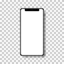 blank white screen mockup phone
