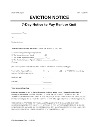 free michigan eviction notice form