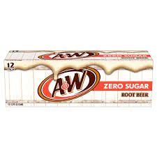 a w root beer zero sugar cans 12 pack